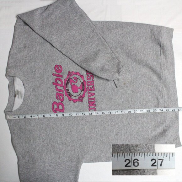 Women's Medium Barbie University Long Sleeve Sweatshirt With Spots On Cuffs - Picture 7 of 10